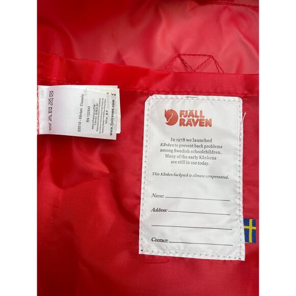 Fjallraven Classic Kånken Backpack, Bright Red - Picture 5 of 5
